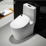 新品Somisa硕美莎卫浴S370智能盖板虹吸式普通坐便器一体马桶座厕
