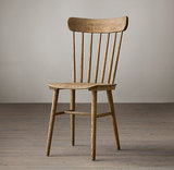 复古实木餐椅美式乡村欧式椅子书房椅咖啡椅休闲椅温莎椅法式风格
