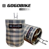 gogobike 无盖圆形中号帆布折叠自行车篮子 车框车筐车篓单车配件