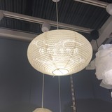 IKEA大连宜家代购 索夫亚 吊灯罩 米黄色 圆形 米黄色纸制灯罩