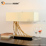 新中式创意台灯个性铁艺酒店灯客厅书房卧室床头欧式布艺艺术台灯