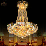 简约现代复式办公楼梯金色水晶吊灯欧式餐厅大气客厅酒店工程灯具