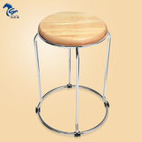 凳子 实木餐桌凳板凳小圆凳折叠凳不绣钢 时尚简约现代家用餐椅子