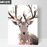 迷朗diy数字油画/客厅风景花卉动物大幅数码手绘装饰画世界名画