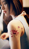 一份16张 防水纹身贴 女款美丽花朵纹身贴纸套装 韩国小清新贴纸