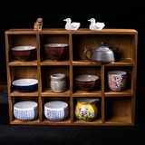 摆放装饰品的柜子实木十一格 收纳柜子茶具架茶壶茶杯架小博古架