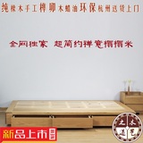 日式纯实木床榻榻米带抽屉储物柜双人床1.5 1.8米多功能榆橡木床