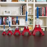 欧意家居法国巴黎三色埃菲尔铁塔模型 办公室摆件创意工艺装饰品