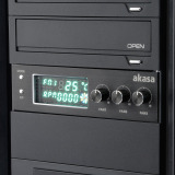 速器 30W电脑温控警报器 液晶显示屏 包邮akasa3通道光驱位风扇调