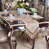 桌布布艺桌旗简约现代高精密浮雕欧式奢华地中海餐桌茶几桌布餐垫