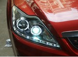 龙峰09-13款经典福克斯改装天使眼双光透镜LED氙气大灯总成车外灯