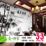 3D中式国画水墨山水壁纸壁画古典卧室电视客厅饭店餐厅背景墙墙纸