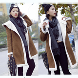 2015新款茧型韩版冬季皮衣羊羔毛外套女中长款仿皮毛一体皮草大衣