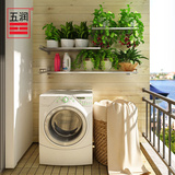 五润 阳台置物架壁挂墙上洗衣机置物架滚筒 304不锈钢收纳植物架