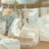 米子家居 现代简约透明玻璃花瓶 桌面摆件 玻璃花瓶