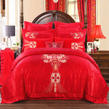 佐薇家纺 幸福来临新结婚庆床品中式大红色床上用品十六四件套件
