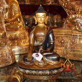 藏传佛教用品 正品尼泊尔纯铜密宗佛像 青铜鎏金鎏银 释迦摩尼1尺