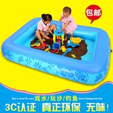 儿童沙滩玩具套装决明子玩具沙池套装批发大号宝宝挖沙玩沙池充气