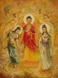 净心阁   西方三圣菩萨画像佛像佛画像菩萨画像佛教用品画像定制
