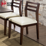 和购家具 北欧实木餐椅 新中式餐厅布艺餐桌椅子家用特价2把HG503
