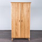 北欧实木衣柜日式橡木宜家简约现代风格整体两门大衣橱卧室家具