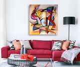 大型现代抽象画 餐厅巨幅装饰画 毕加索多彩帆布画客厅卧室挂画