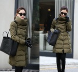 韩国SZ代购冬季新款 韩版修身显瘦 羽绒服女中长款大码女装外套
