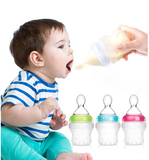母爱 婴儿带勺奶瓶 婴儿硅胶奶瓶 米糊勺子奶瓶 带奶粉盒包邮