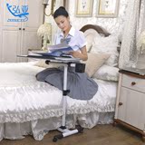弘亚 懒人笔记本电脑桌床上用简易移动旋转可折叠床边桌升降书桌