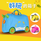 儿童行李箱可坐可骑宝宝卡通旅行箱可拖拉可储物带轮子玩具收纳箱