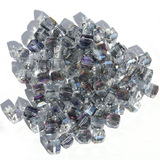 奥地利水晶散珠 元素水晶半成品 5601银香槟 方晶幻彩立方体方形