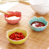 创意玫瑰花造型陶瓷小碟子 厨房多用调味碟 冰裂釉调料酱油醋餐具