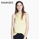 MANGO女装2015春夏|吊带亚麻上衣43097657|吊牌价159
