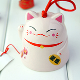新款创意喜糖盒子批发韩式个性喜糖袋子招福猫陶瓷风铃婚礼小礼物