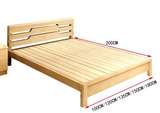 全实木床松木双人1.5单人简约一米床1.2白色1.8米成人经济型