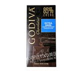 美国代购Godiva/歌帝梵85%圣多明各可可黑巧克力片