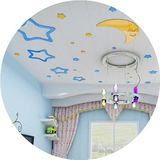 星月儿童房卡通水晶3d立体墙贴房间卧室天花板幼儿园床头墙壁装饰