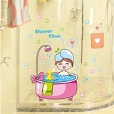 洗手间浴室卡通装饰贴纸贴画防水可移除卫生间墙贴纸洗澡宝宝