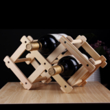 欧式实木质创意折叠红酒架 家居葡萄酒架 壁挂多瓶装