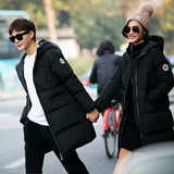 2015韩国冬装情侣装棉衣中长款修身羽绒棉服男女学生加厚外套潮