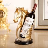 摆件欧式葡萄酒架创意欧式红酒架马头酒架酒具装饰酒柜摆件KD415