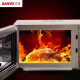 SANYO/三洋 EM-GF6311EP微波炉带烧烤不锈钢内胆23L特价 正品