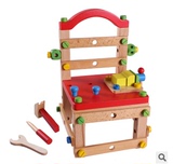 正品 幼得乐多功能组装拆装椅 工作椅 工具椅鲁班椅 木制儿童玩具