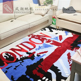 个性英伦风情 米字旗晴纶客厅茶几卧室 满铺定制加厚英国国旗地毯