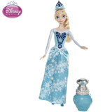 正品美泰迪士尼公主娃娃女孩玩具冰雪奇缘之变色艾莎 安娜BDK33