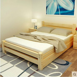简易松木床实木床类单人床双人床成人床木床1米1.2米1.5米1.8米