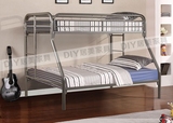 美式简约上下床双层床铁艺子母床上下铺1.2米高低床儿童公主铁床