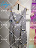 Lily丽丽2016夏新款女装印花无袖收腰连衣裙116230C7614正品代购