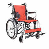 康扬轮椅KM-2500L折叠超轻便老人手推车铝合金代步轮椅车带手刹