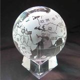 水晶地球仪玻璃地球仪 办公摆件 实用桌面装饰品商务礼品 工艺品